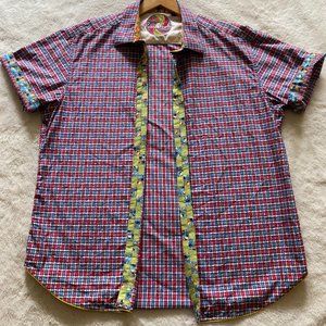 ROBERT GRAHAM SLEEVE BUTTON DOWN SHIRT